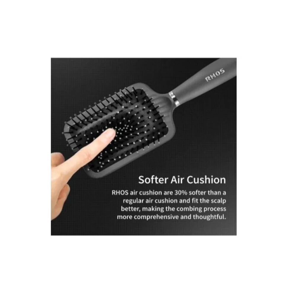 Paddle Hair Brush for Men-Detangler Brush with Nylon Bristles Gray